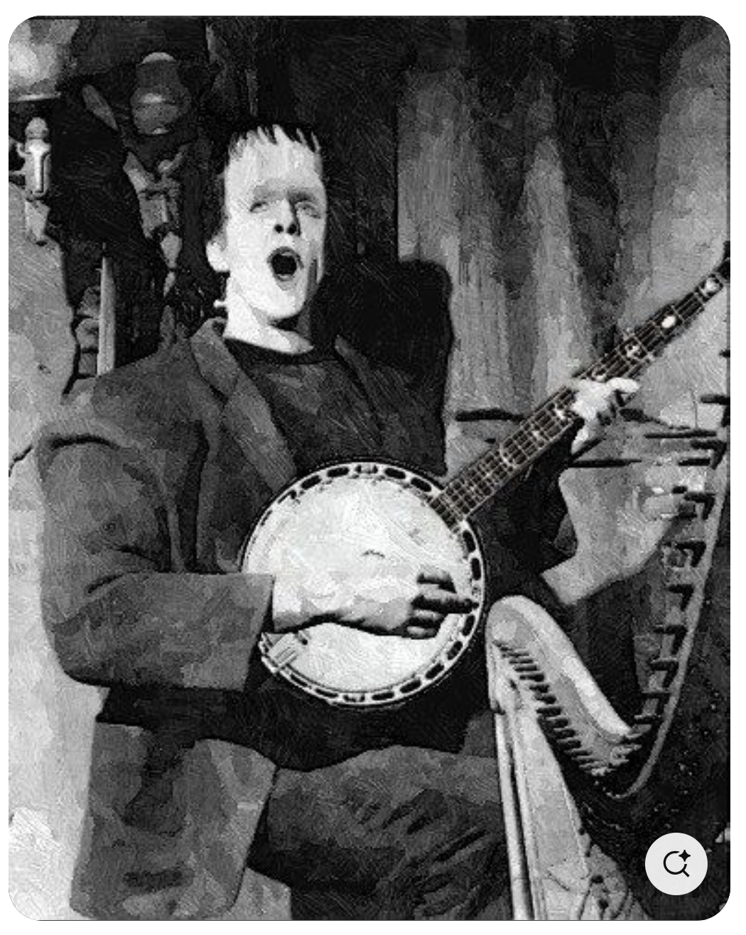 Frankenstein's monster & banjo